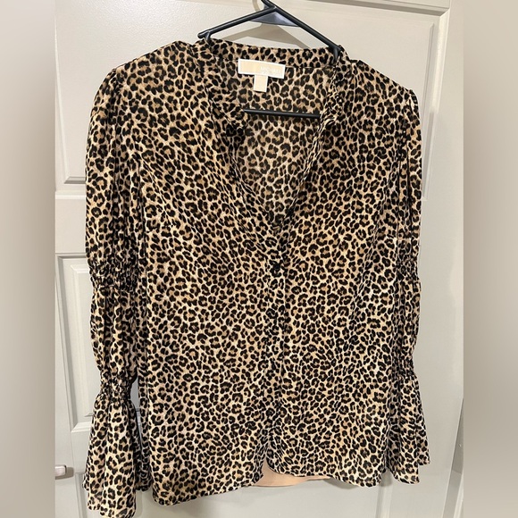 Michael Kors Leopard Print Top - Picture 1 of 6